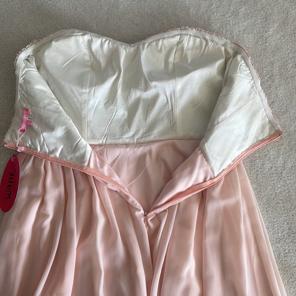 NWT Minuet Strapless babydoll Dress with embellished bust - Picture 11 of 11